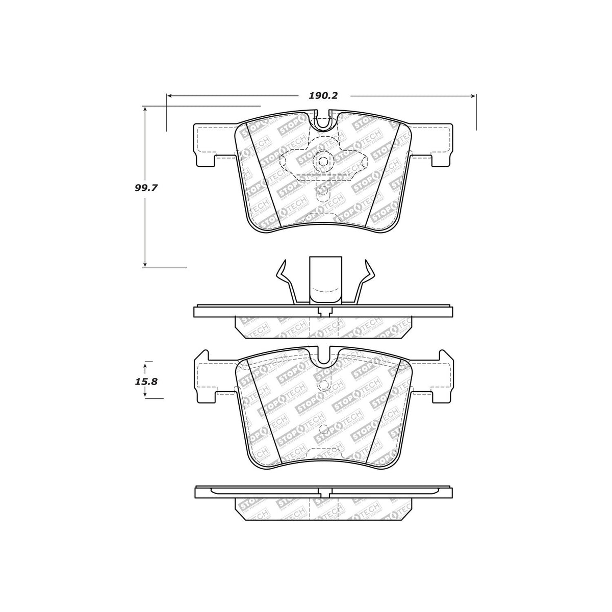 StopTech Street Select Brake Pads With Hardware