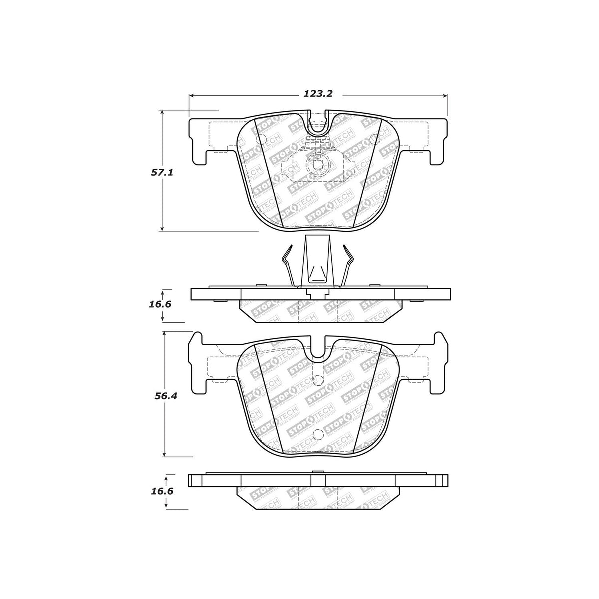 StopTech Street Select Brake Pads With Hardware