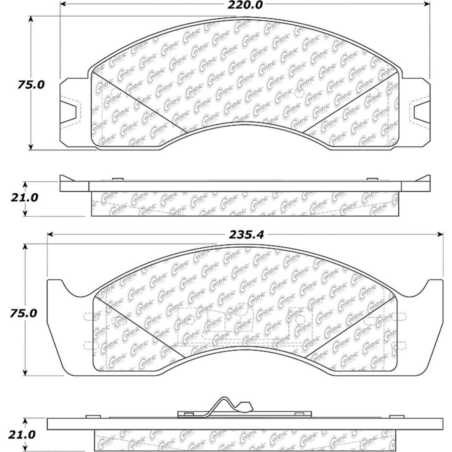 StopTech Fleet Performance Brake Pads with Hardware 306.04110