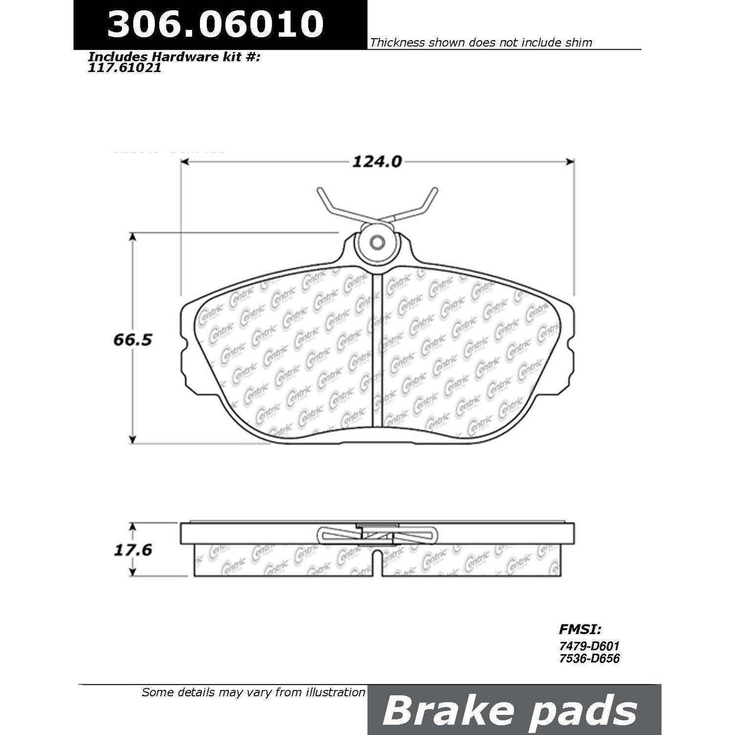 Stoptech Centric Performance Brake Pads 306.06010