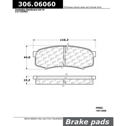 Stoptech Centric 03-10 Toyota 4 Runner/01-07 Sequoia / 03-09 Lexus GX 470 Performance Rear Brake Pads 306.06060