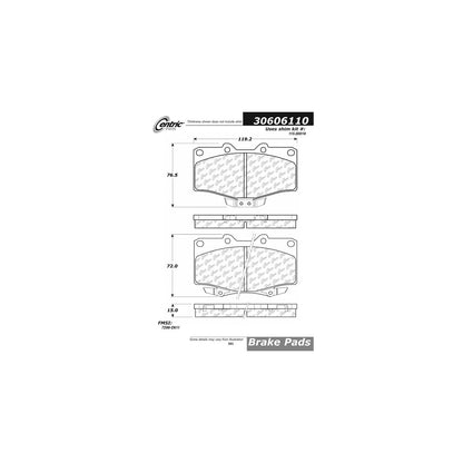 Centric Parts Disc Brake Pad Set Fleet Performance with Para-aramid friction compounds 306.06110