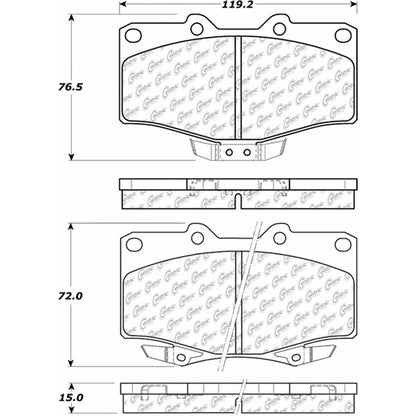 Centric Parts Disc Brake Pad Set Fleet Performance with Para-aramid friction compounds 306.06110