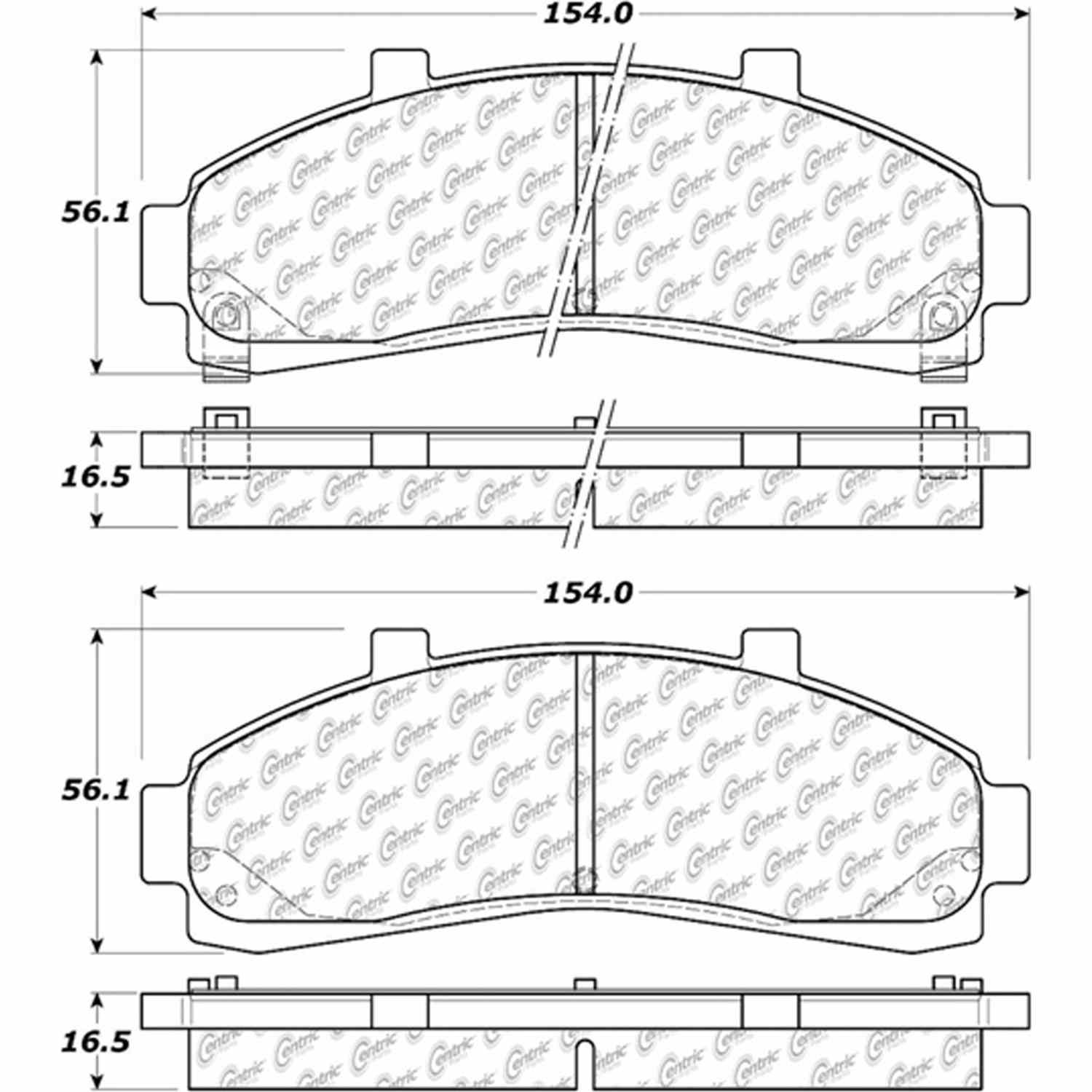 Centric Parts Fleet Performance Brake Pads with Hardware 306.06520