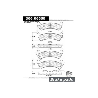 Stoptech Centric Performance Brake Pads 306.06660