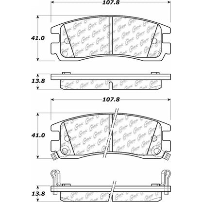 Centric Parts Disc Brake Pad Set Fleet Performance with Para-aramid friction compounds 306.06980