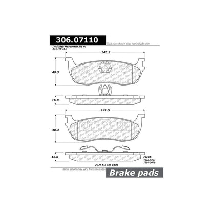 Stoptech Centric Performance Brake Pads 306.07110