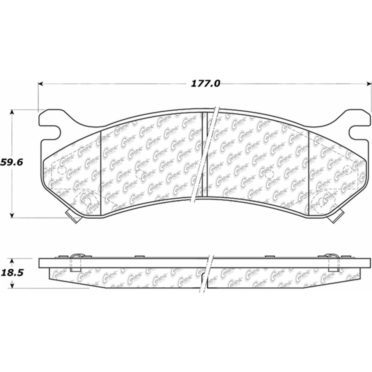 Centric Parts Disc Brake Pad Set Fleet Performance with Para-aramid friction compounds 306.07850