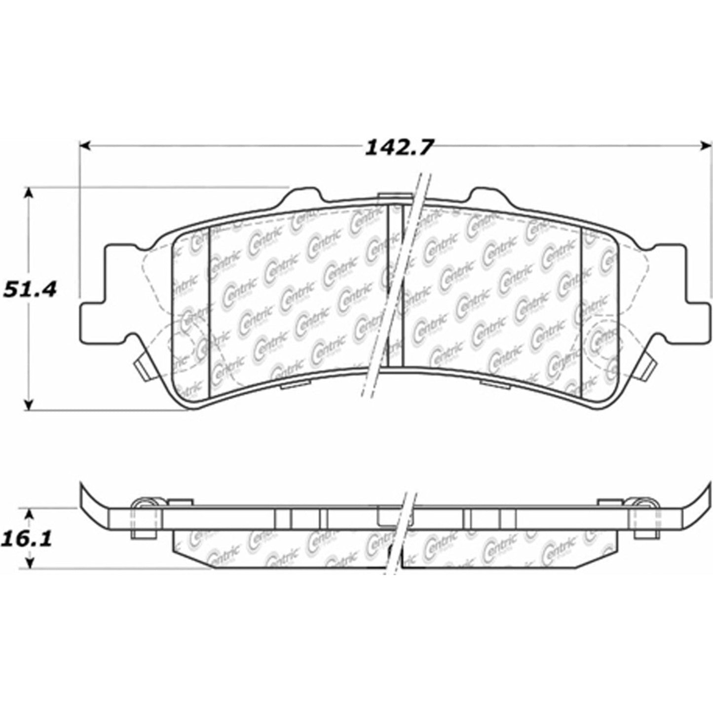 Centric Parts Disc Brake Pad Set Fleet Performance with Para-aramid friction compounds 306.07921