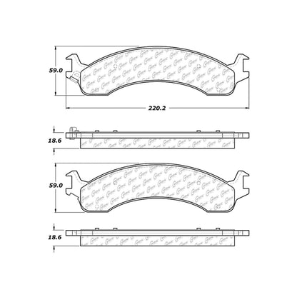 Centric Parts Disc Brake Pad Set Fleet Performance with Para-aramid friction compounds 306.08210