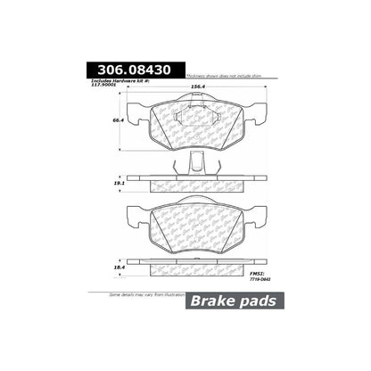 Stoptech Centric Performance Brake Pads 306.08430