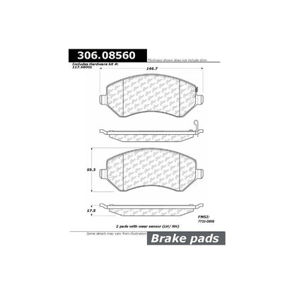 Stoptech Centric Performance Brake Pads 306.08560