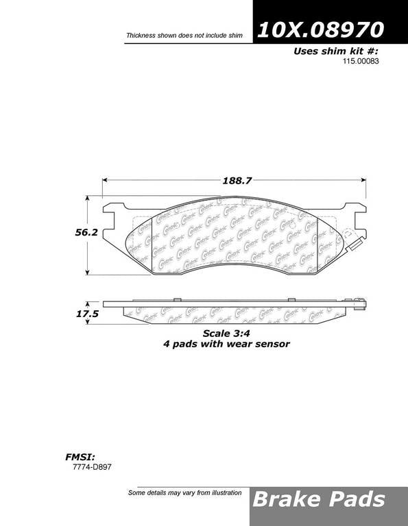 StopTech Fleet Performance Brake Pads with Hardware 306.08970