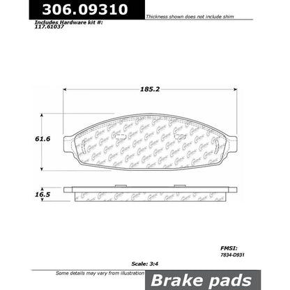Stoptech Centric Performance Brake Pads 306.09310