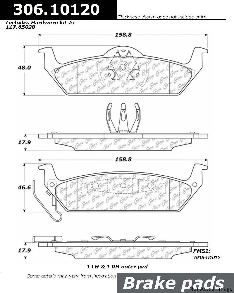 StopTech Fleet Performance Brake Pads with Hardware 306.10120