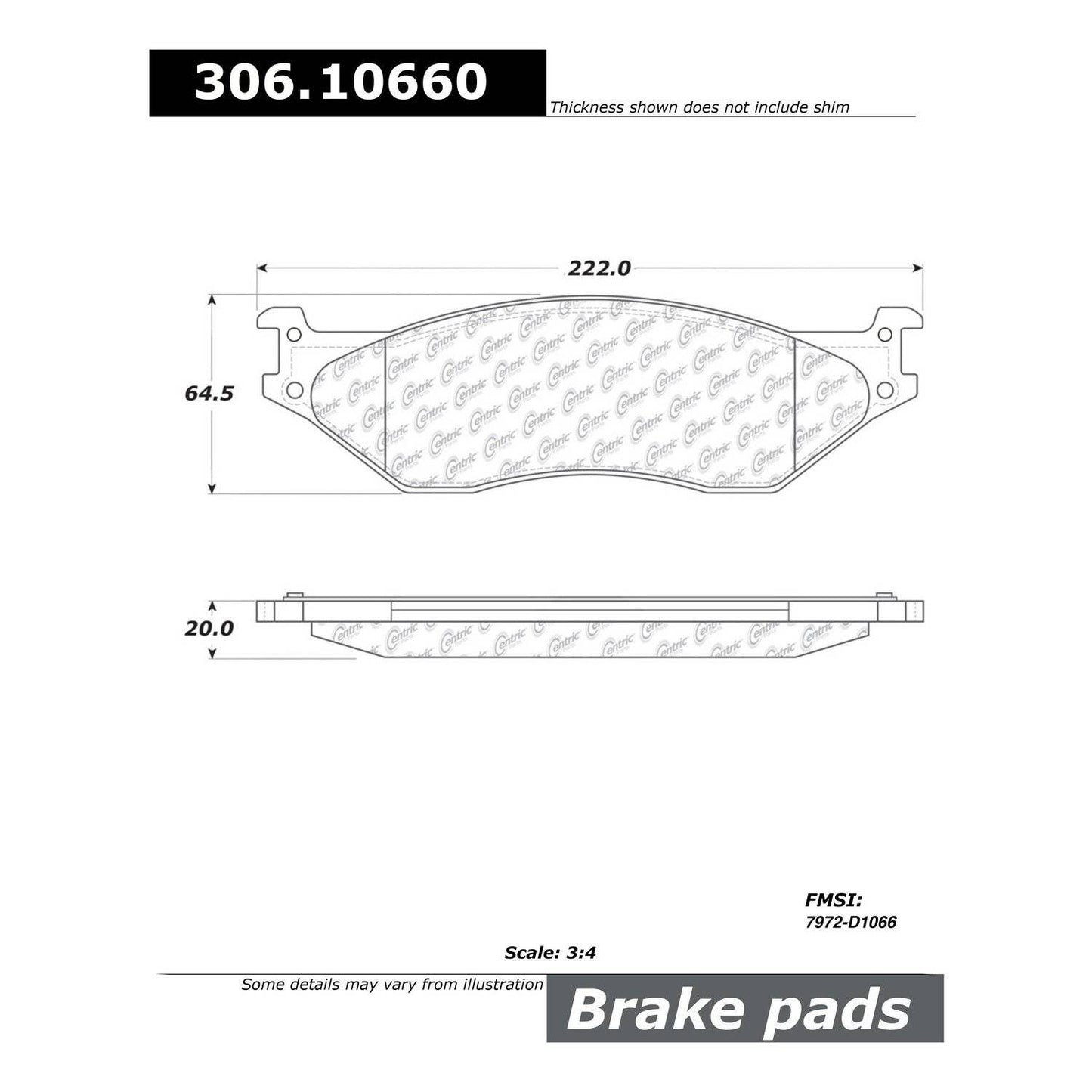 Stoptech Centric 05-16 Ford F450 Super Duty Fleet Performance Brake Pads w/Hardware - Front/Rear 306.10660