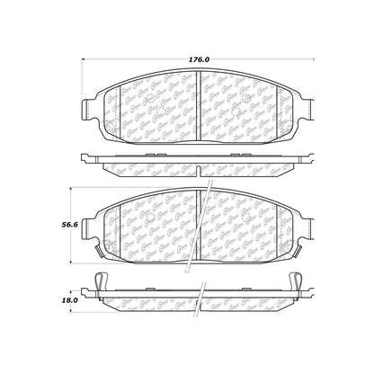 Centric Parts Disc Brake Pad Set Fleet Performance with Para-aramid Friction Compounds 306.10800