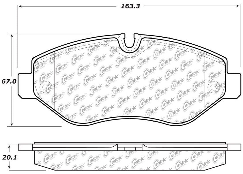 Centric Parts Disc Brake Pad Set Fleet Performance with Para-aramid friction compounds 306.13160