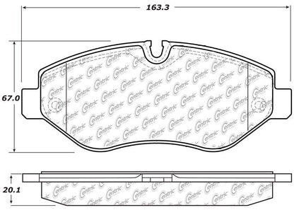 Centric Parts Disc Brake Pad Set Fleet Performance with Para-aramid friction compounds 306.13160