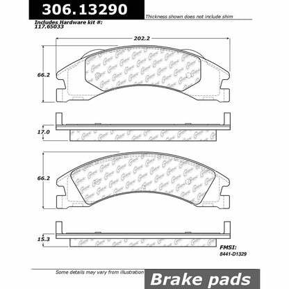 Stoptech Centric 08-11 Ford E-150 / E-250 Performance Rear Brake Pads 306.13290