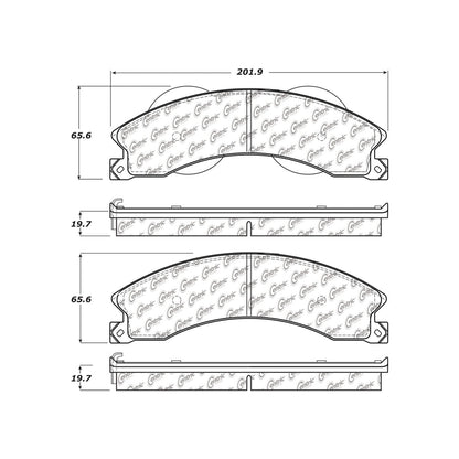 Centric Parts Disc Brake Pad Set Fleet Performance with Para-aramid friction compounds 306.14110