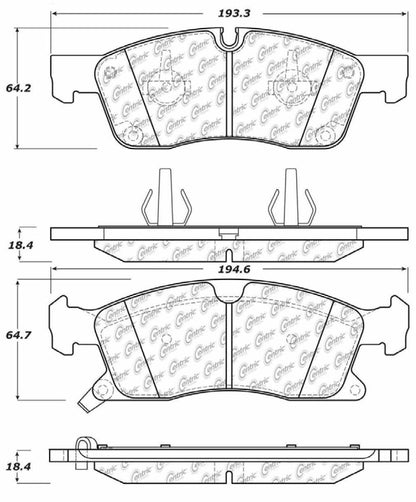 StopTech Fleet Performance Brake Pads with Hardware 306.14550