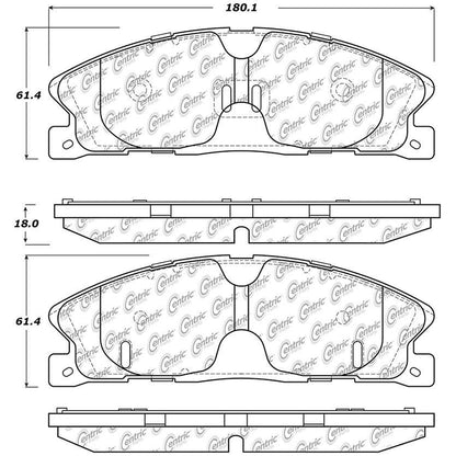 Centric Parts Disc Brake Pad Set Fleet Performance with Para-aramid friction compounds 306.16110