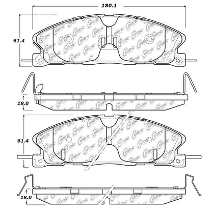 Centric Parts Disc Brake Pad Set Fleet Performance with Para-aramid Friction Compounds 306.16111
