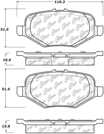 Stoptech Centric Performance Brake Pads 306.16120