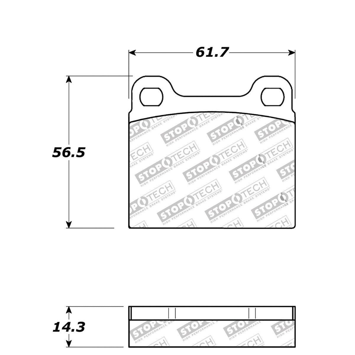 StopTech Street Brake Pads; Front, Rear With Shims