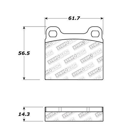 StopTech Street Brake Pads; Front, Rear With Shims