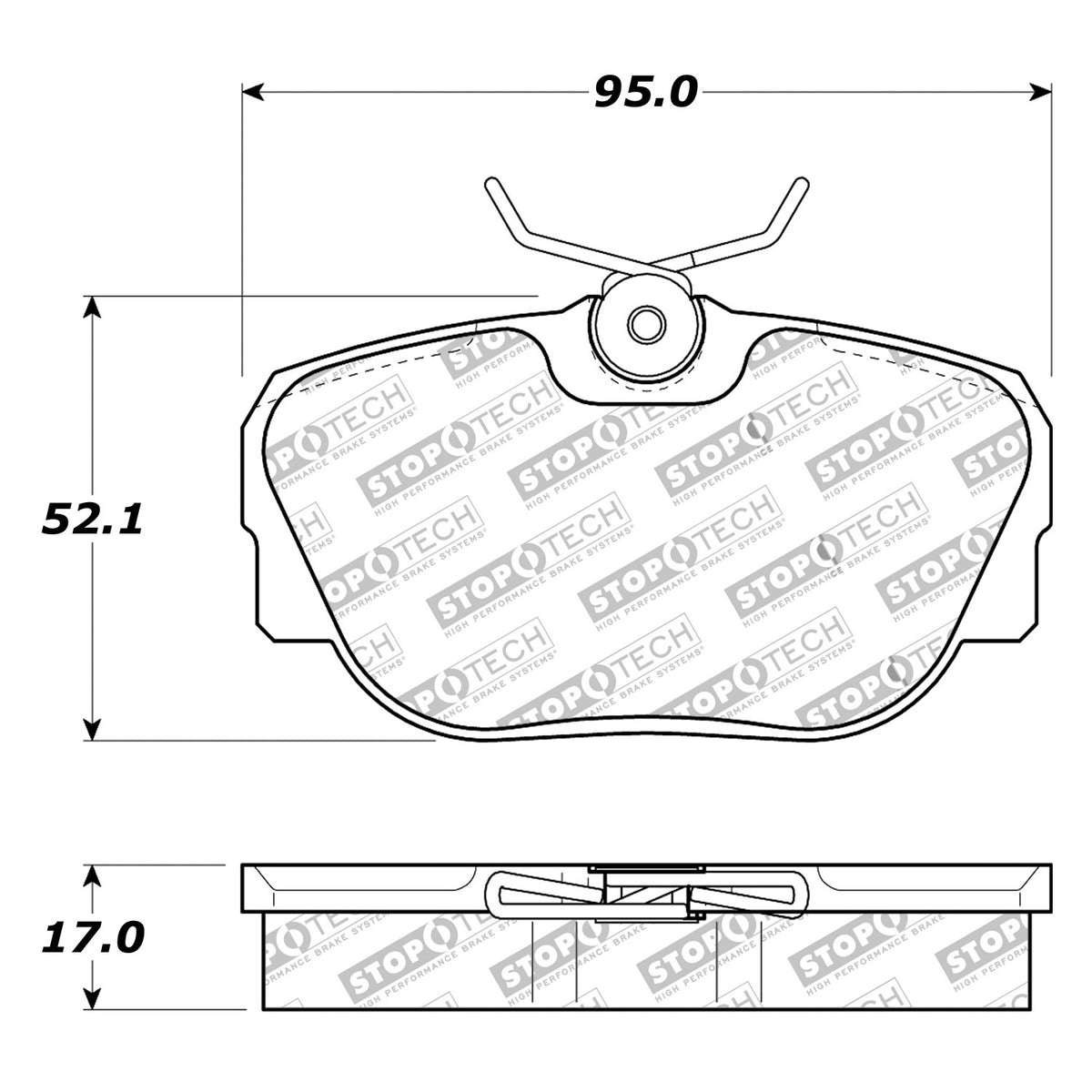 StopTech Street Brake Pads; Front, Rear With Shims