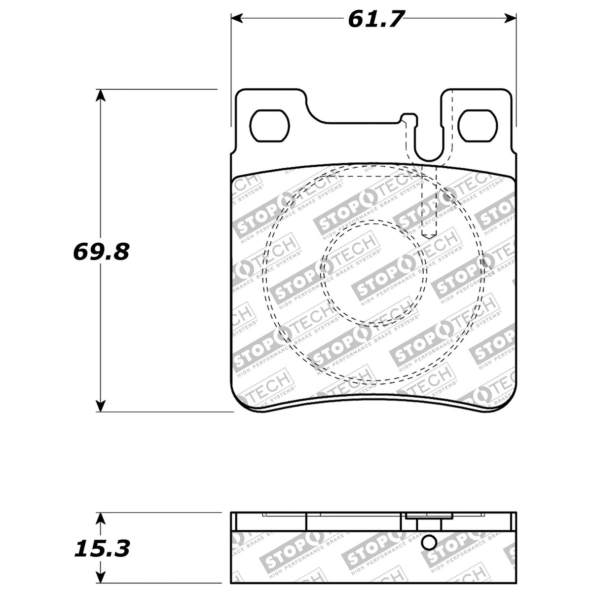 StopTech Street Brake Pads; Rear With Shims