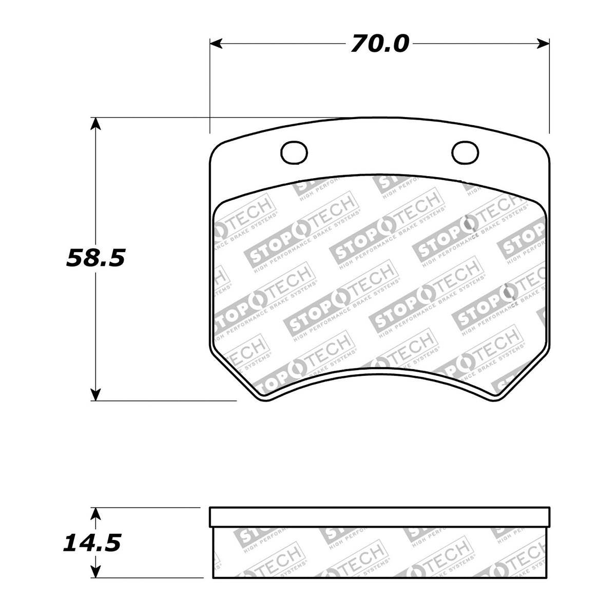 StopTech Street Brake Pads; Rear With Shims