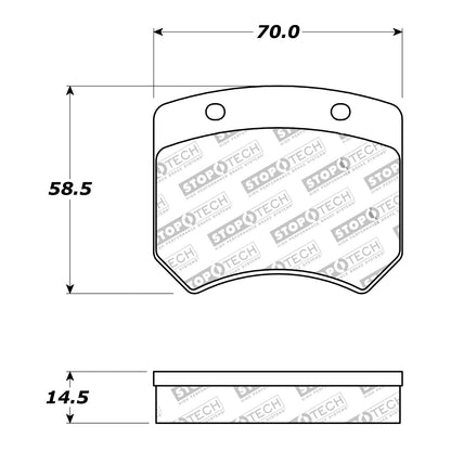 StopTech Street Brake Pads; Rear With Shims