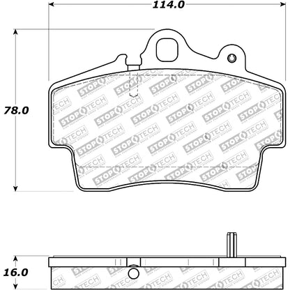 StopTech Street Brake Pads; Front With Shims