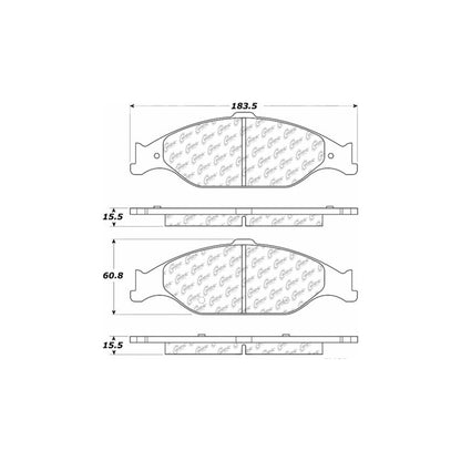 StopTech Street Brake Pads; Front With Shims