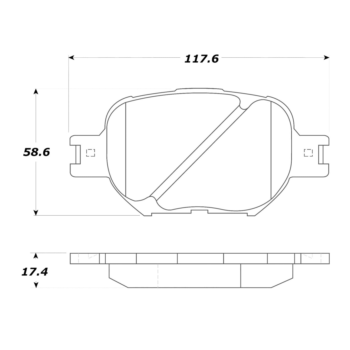 StopTech Street Brake Pads; Front With Shims