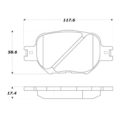 StopTech Street Brake Pads; Front With Shims