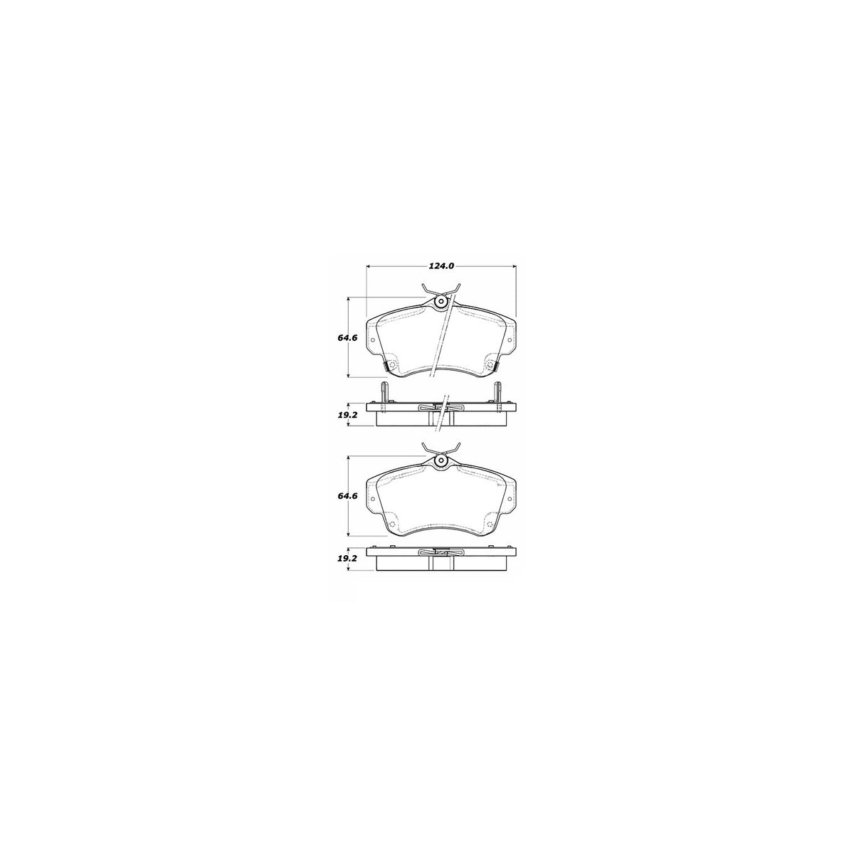StopTech Street Brake Pads; Front With Shims