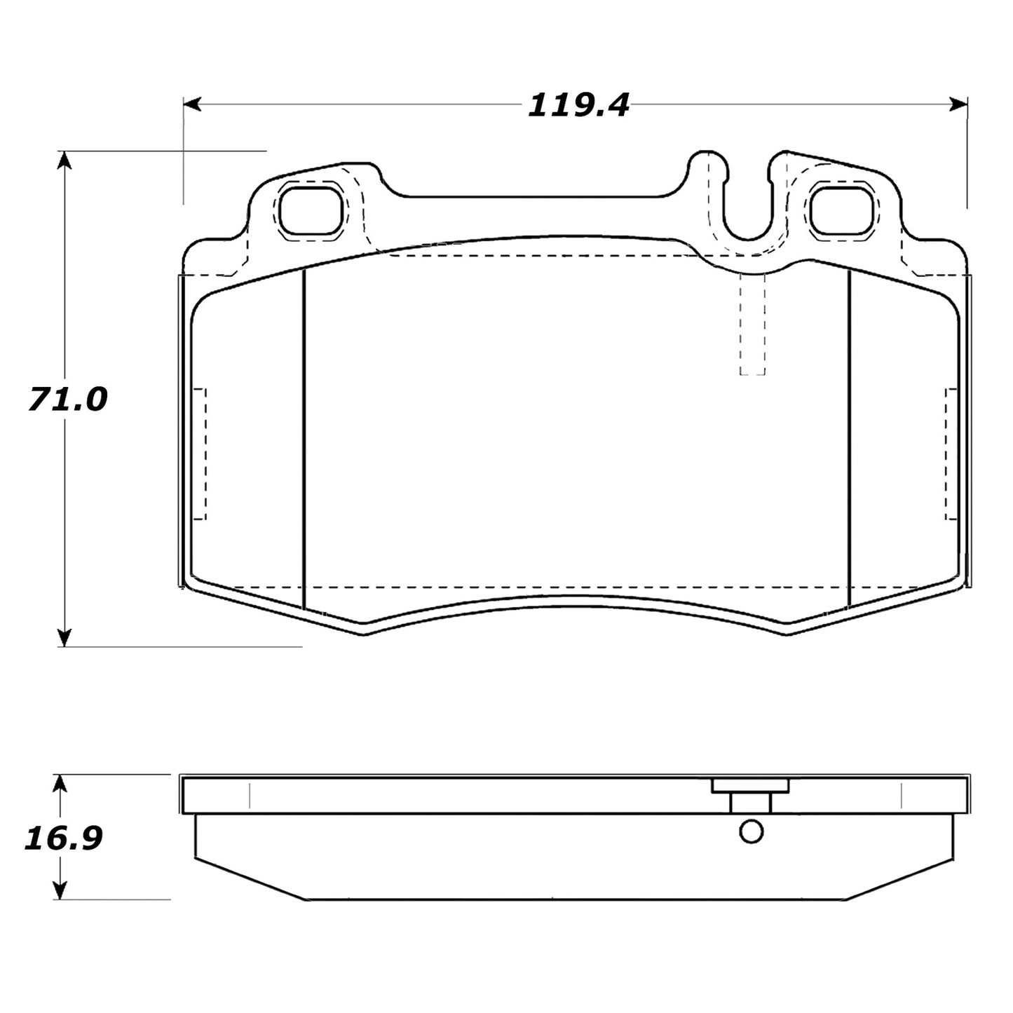 StopTech Street Brake Pads; Front With Shims