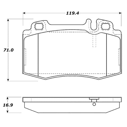 StopTech Street Brake Pads; Front With Shims