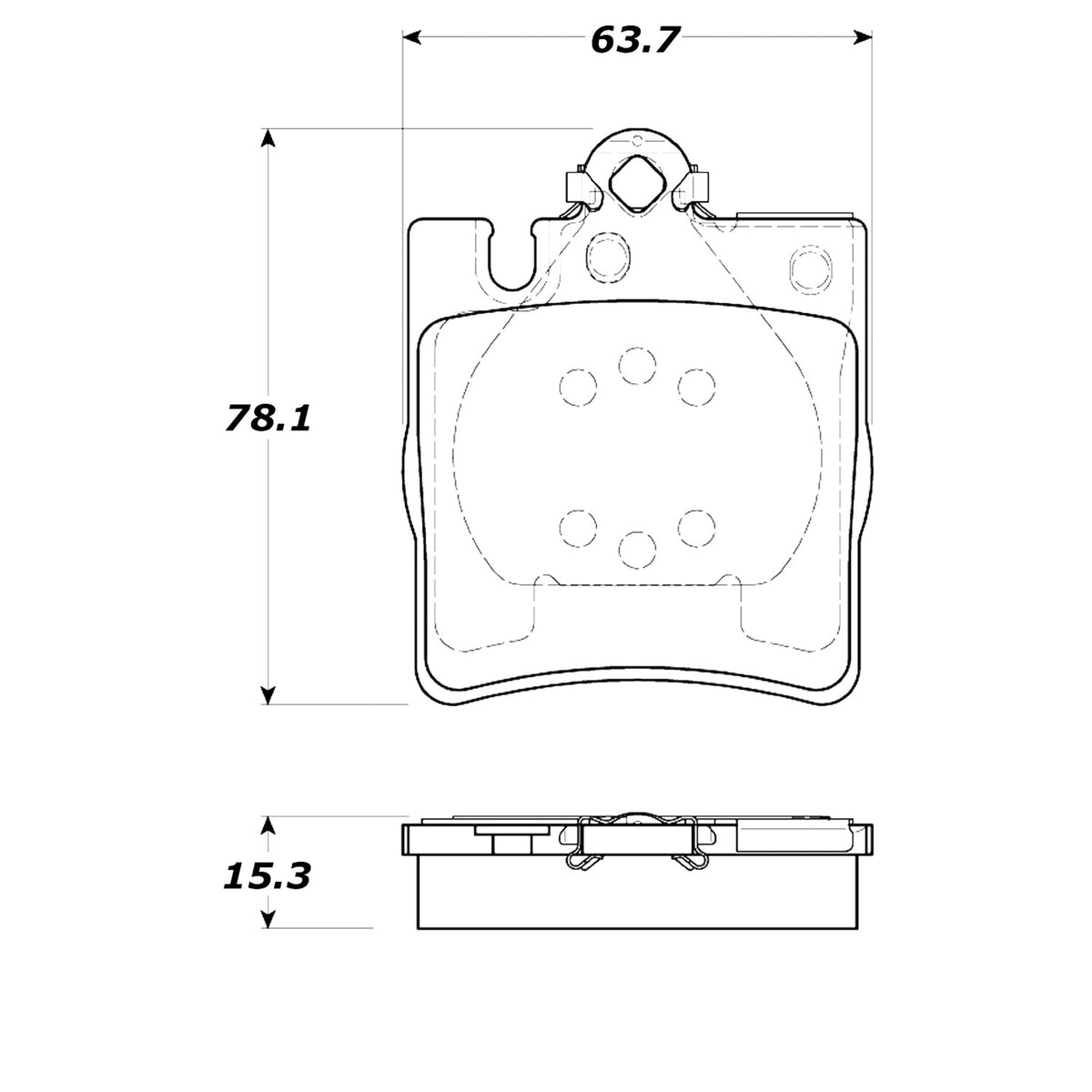 StopTech Street Brake Pads; Rear With Shims
