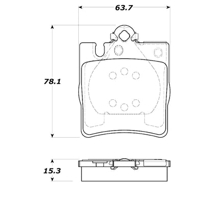 StopTech Street Brake Pads; Rear With Shims