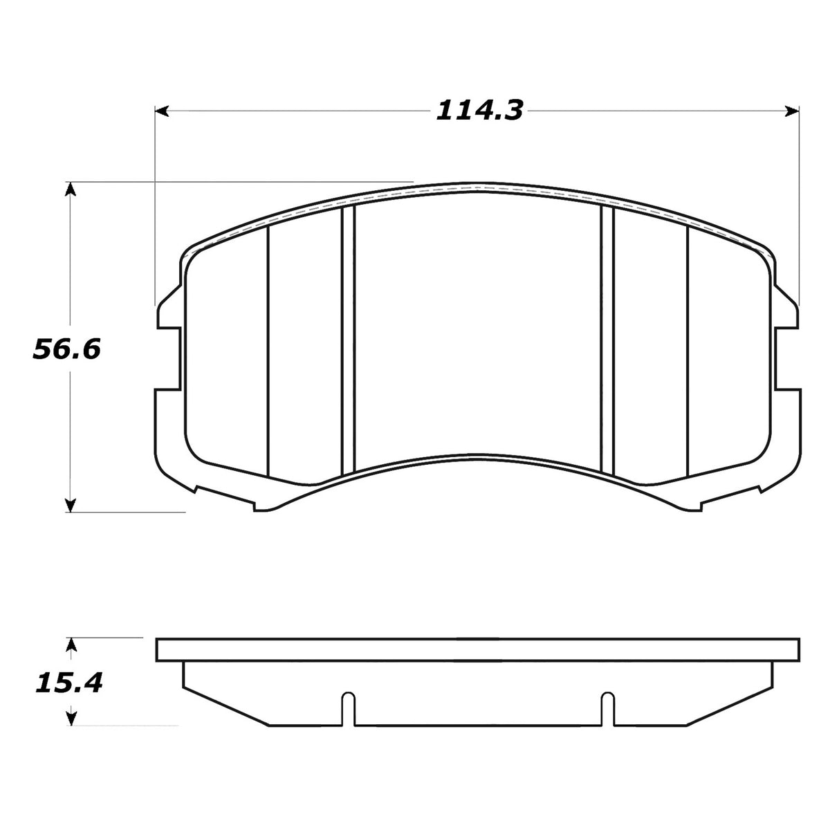 StopTech Street Brake Pads; Front With Shims