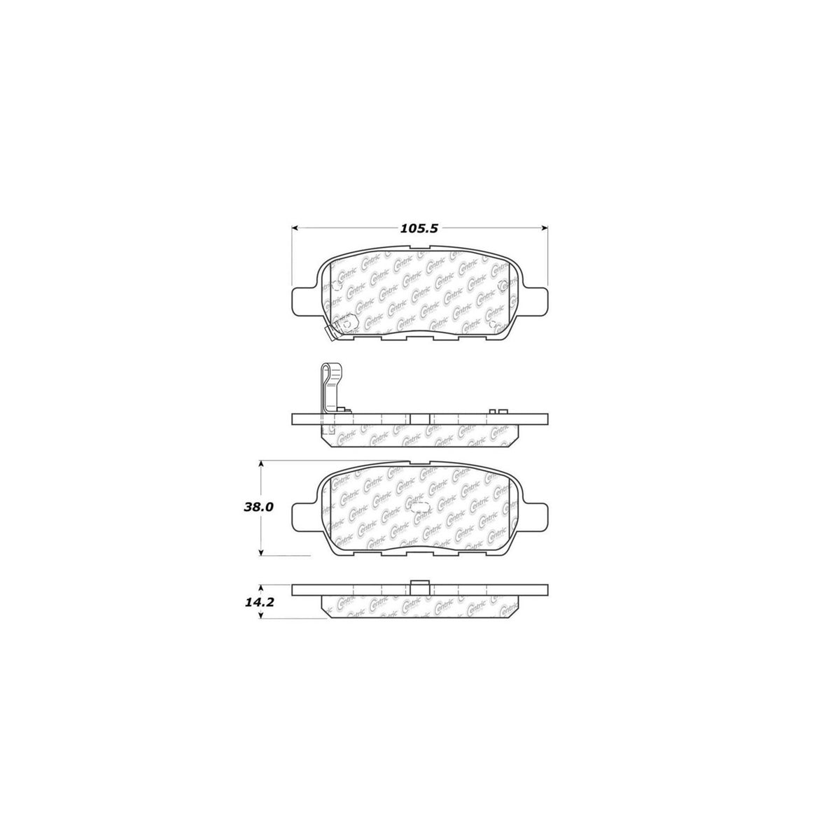 StopTech Street Brake Pads; Rear With Shims