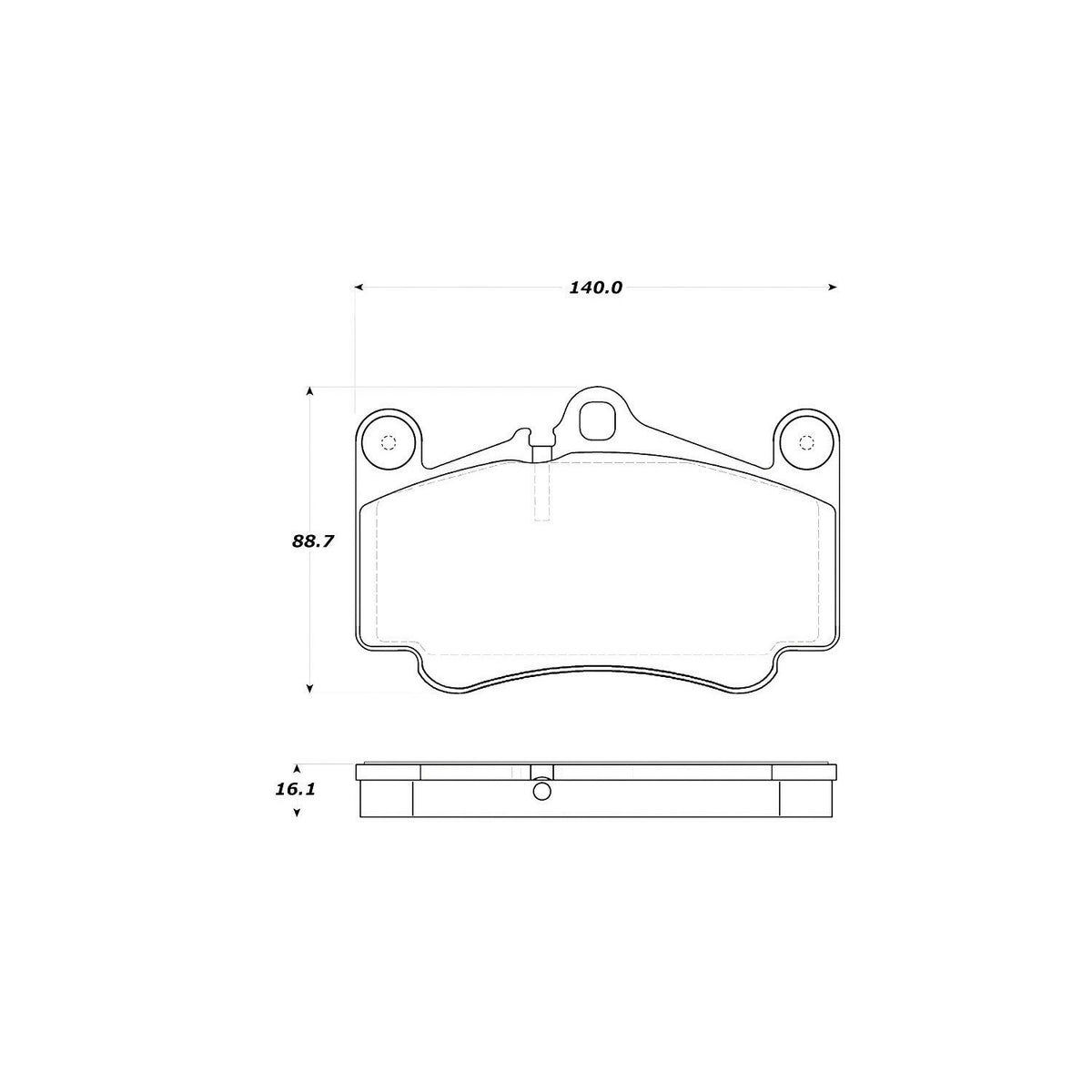 StopTech Street Brake Pads; Front With Shims