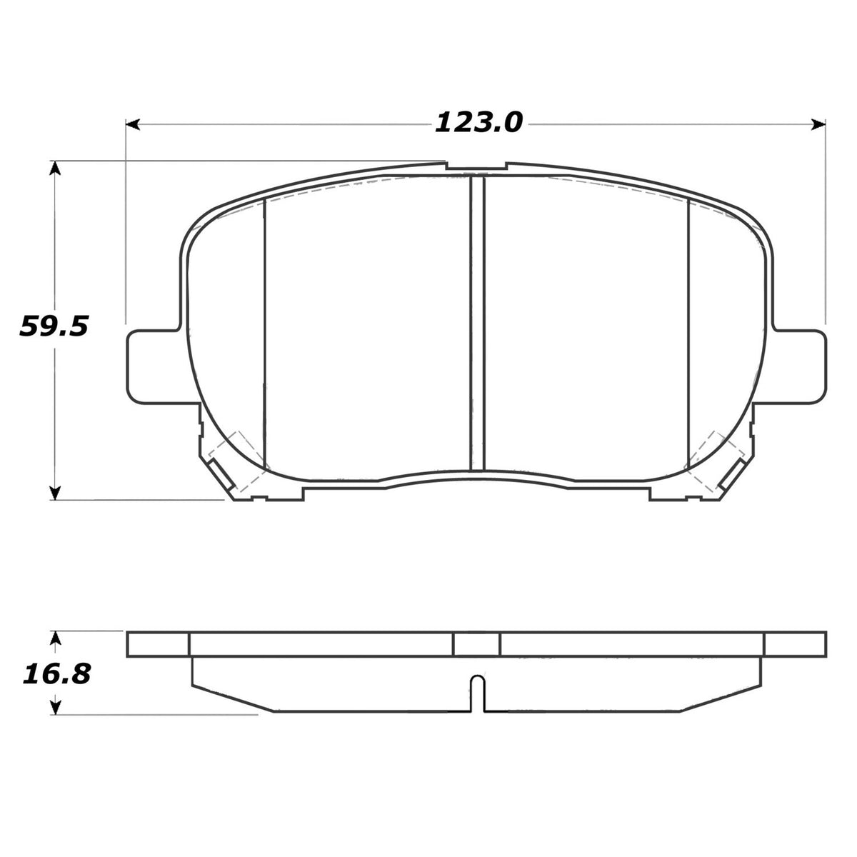 StopTech Street Brake Pads; Front With Shims