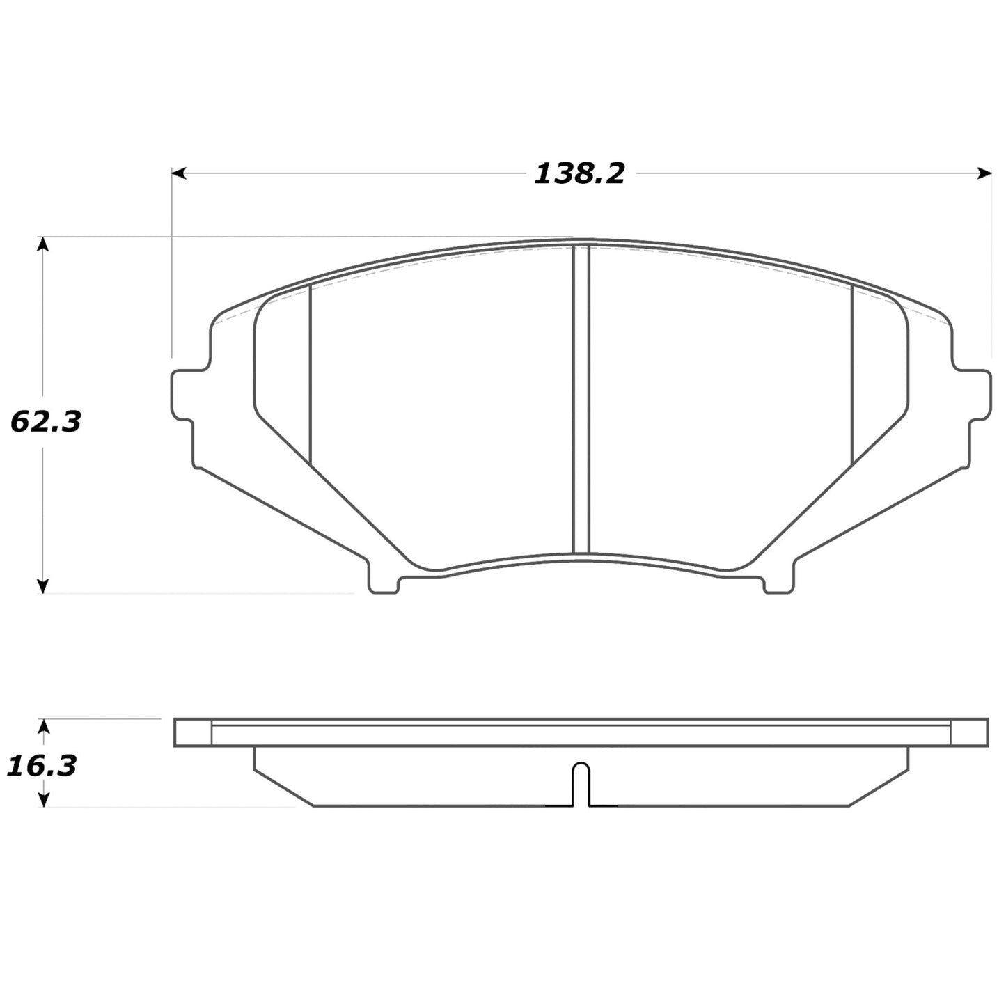 StopTech Street Brake Pads; Front With Shims