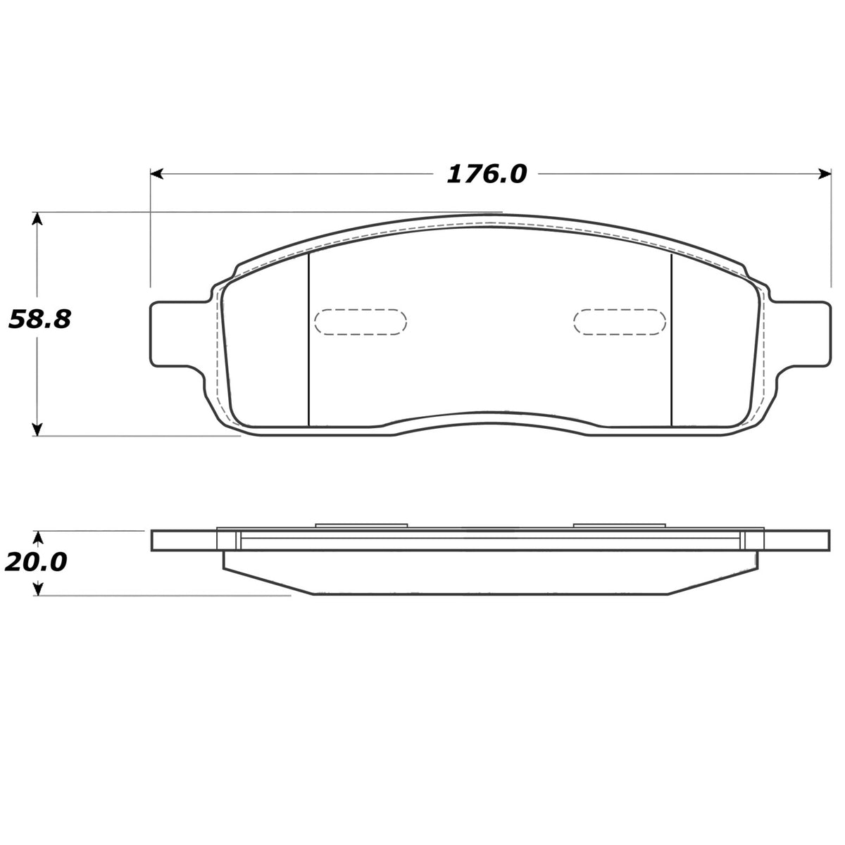 StopTech Street Brake Pads; Front With Shims